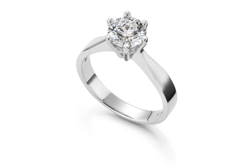 Ring Margrete 1,00ct med LAB grown diamant, str. 54